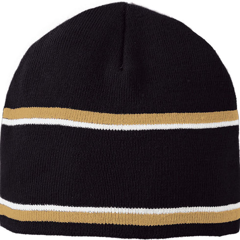 Holloway Engager Beanie (223832), Color 'Black/Vegas Gold/White'